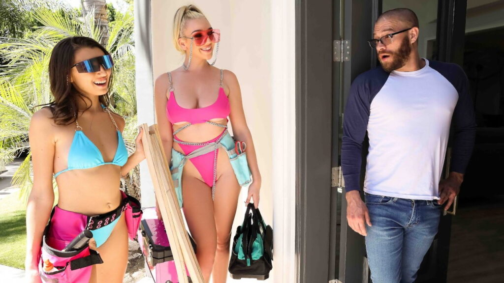 The home remodeling company sent to his house two bikini-clad babes