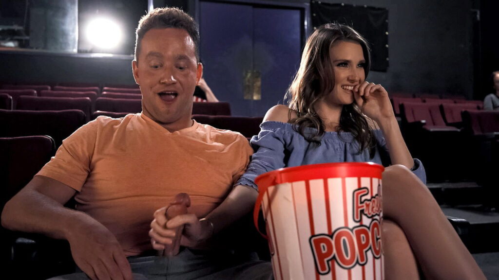 Movie date got interrupted by a sneaky handjob