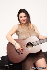 Talia Amanda plays with Guitar and Boobs - #11