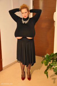 Abbi Secraa huge udders in a black dress - #16
