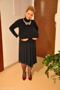 Abbi Secraa huge udders in a black dress - #15