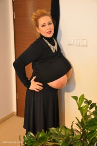 Abbi Secraa huge udders in a black dress - #13