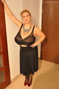 Abbi Secraa huge udders in a black dress - #11