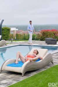 Busty Milf Cathy Heaven fun day with two cocks - #15