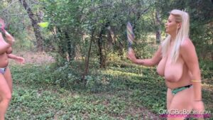 Helen and Erin Star Naked Badminton Match - #13