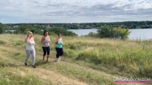 Helen Star, Erin Star and Mia Sweetheart topless busty jogging - #6