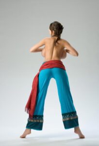 Jana Defi in baggy pants topless - #6