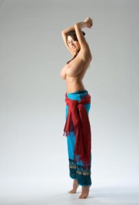 Jana Defi in baggy pants topless - #10