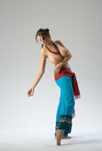 Jana Defi in baggy pants topless - #8