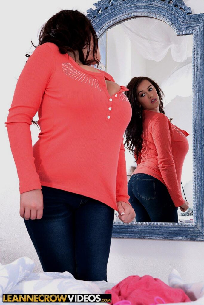 Leanne Crow Tight Cardigan and Tight jeans